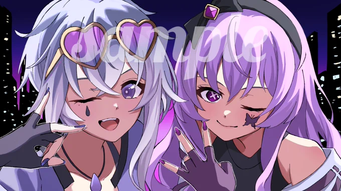 [お仕事]この度、nana(@ ykoui06_6 )さん、神咲エレナ(@ kanzaki_erena )さんの『III』のcover動画にてイラストを担当させていただきました! 