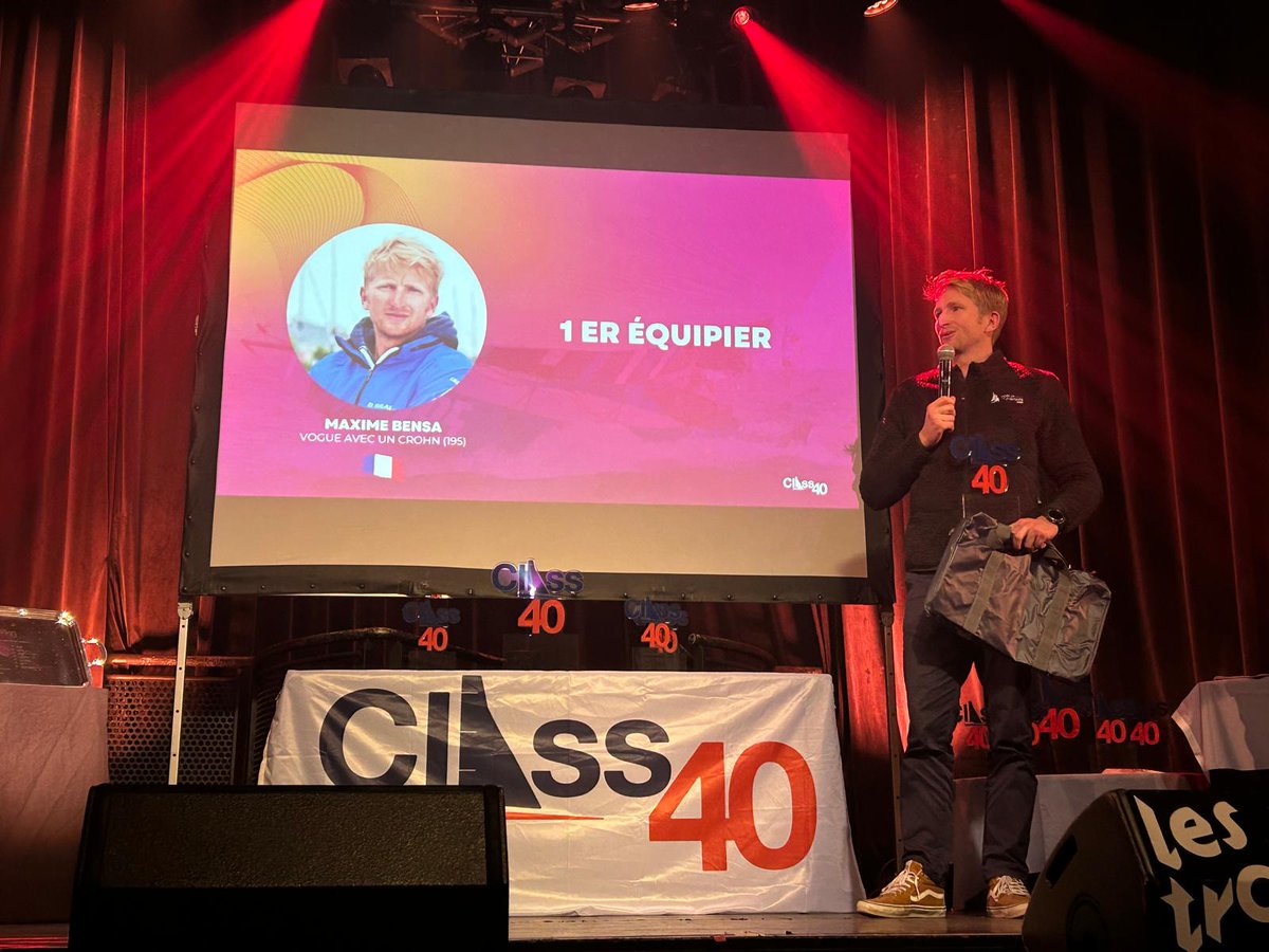 🏆 VOGUE AVEC UN CROHN sacré vainqueur du Championnat <a href="/AssoClass40/">Association Class40</a> 2024 ❗

Maxime Bensa, co-skipper du projet remporte également le prix du meilleur équipier ! 

Merci à notre formidable équipe ainsi qu'à tous nos partenaires avec qui nous partageons cette victoire  !