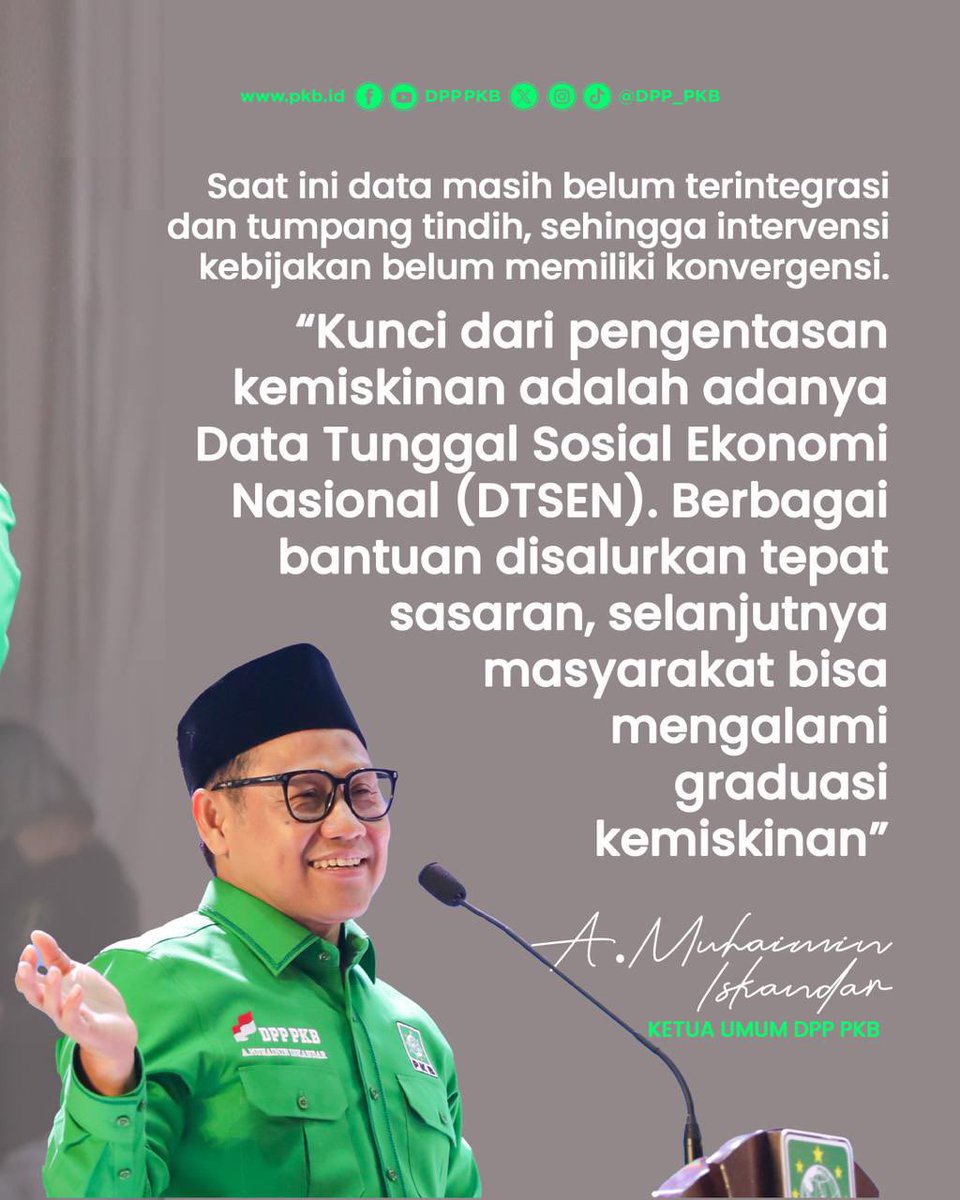 Data Tunggal: Langkah Pasti Bantu Rakyat 💪

Dengan Data Tunggal Sosial Ekonomi Nasional (DTSEN bantuan bisa tepat sasaran dan pengentasan kemiskinan jadi lebih efektif. Saatnya kebijakan berbasis data agar setiap masyarakat merasakan dampaknya langsung!  

#DataTunggal