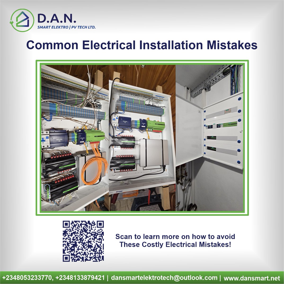 DansmartL's tweet image. Small mistakes in electrical installations can lead to big problems. Prioritize safety, proper planning, and professional expertise to avoid costly errors. ⚡ 

To learn more, Visit the link below 

dansmart.info/electrical-ins…

#ElectricalSafety #ProperInstallation #AvoidMistakes