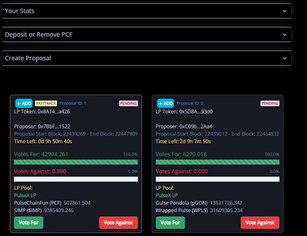 HansieCrypto's tweet photo. People are sleeping hard on $PCF https://t.co/dAY7y6ZtLY

Chart: https://t.co/UxI6bs93kB

I would put it in a pumpdotfun category, but much better. 

Pumpdotfun is a platform on the Solana blockchain that allows users to create and trade meme coins quickly and with low fees. It has been the only major "new Tech" this cycle.

You can customize the size of the Virtual LP(This changes how much slippage there will be), how much $PLS is needed to bond the token, I like smaller bond targets as it gives people a chance that only buy on DEX's to still buy low MCaps. 

3.69% of every token bond LP and a small creation $3.69 is used to buy and burn the $PCF token.

Tokens that get bonded can be used to farm on the platform: https://t.co/A1ofNCrYyd

And you guessed it you need to lock $PCF to vote on proposals. Ill be voting for @10xThatShit 

They just released the farms and I am even more bullish.

The Chart recently left cheap prices vs $PLS but its still so small, and as usual the market is slow.

Market cap: $81k

Twitter Handle: @PulseChainFun