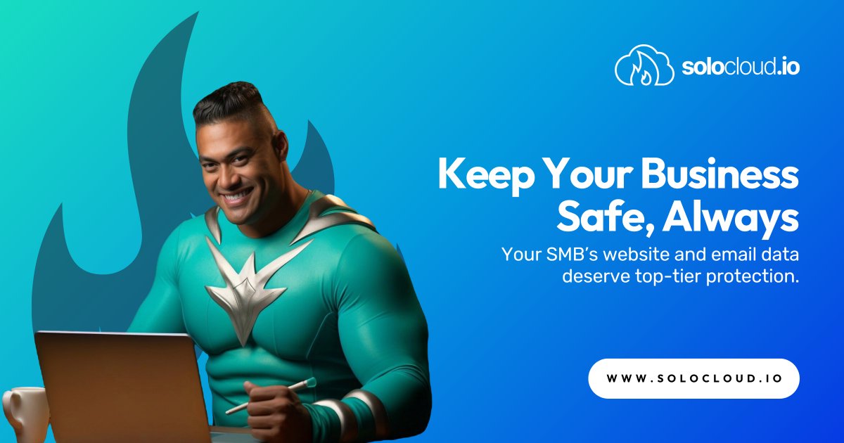 mysolocloud's tweet photo. Cyber threats are everywhere. Are you prepared?  

🔒 SoloCloud protects your business with advanced firewalls, daily backups, and malware scanning.   

Your website, data, and customers are safe with us.  

Peace of mind is just a click away.   

#WebHosting #Solopreneurs https://t.co/Tu10xnZhJk