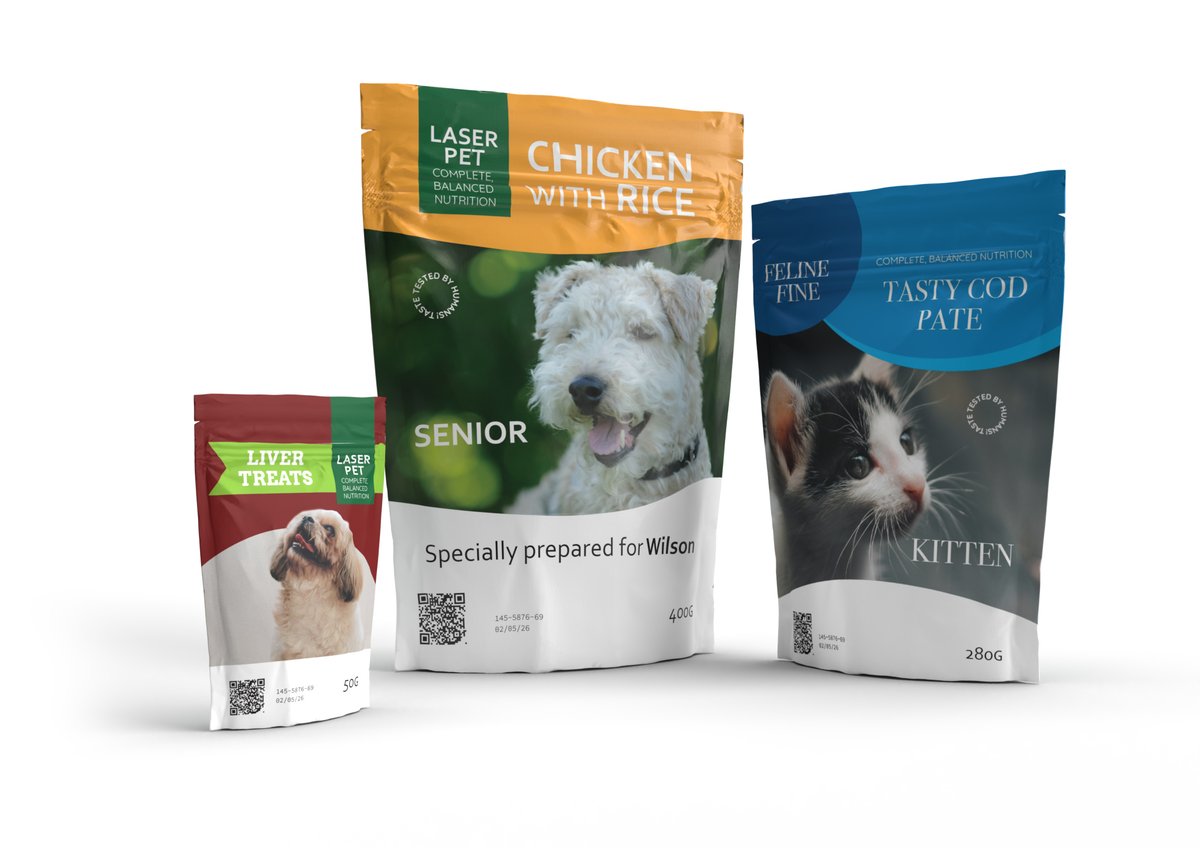 DataLase's tweet image. Elevate your Pet Food Packaging with DataLase! Our advanced lamination coatings deliver high-quality, on-demand packaging solutions that not only increase brand appeal, but also meet industry standards seamlessly. Find our more here - datalase.com/pet-food/ #Lasercoding