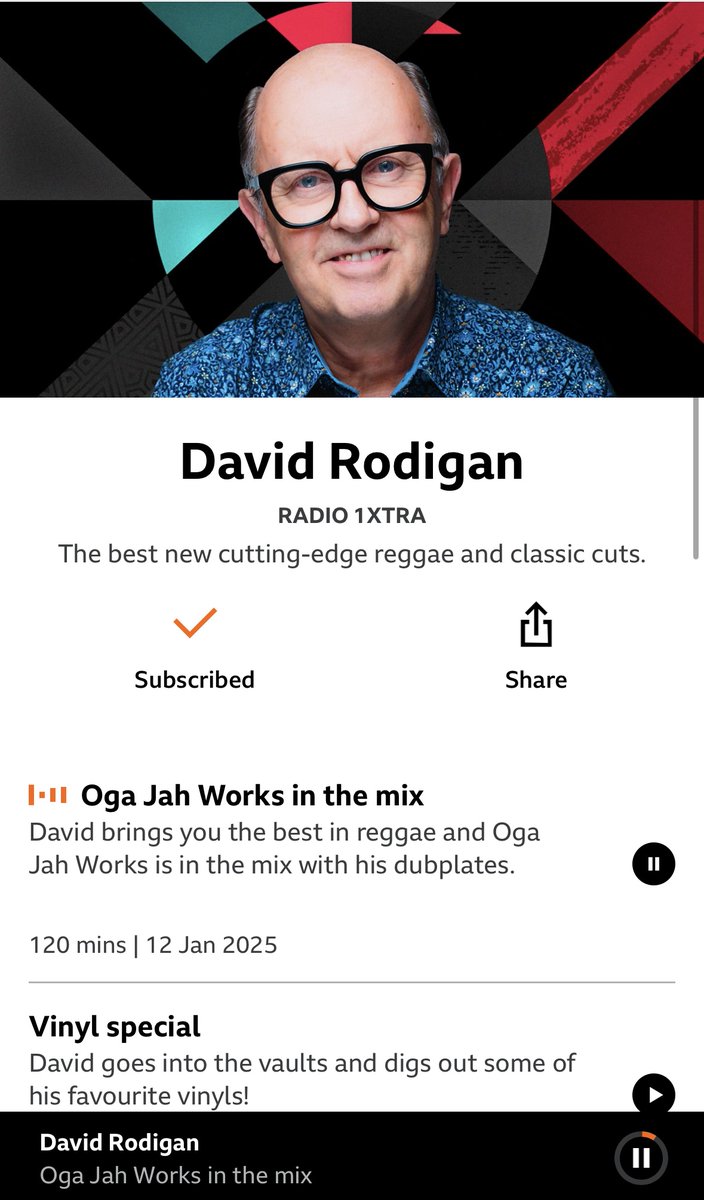 DAVID RODIGANの番組でJAH WORKSのDUB PLATE MIXが特集されました！！
嬉しい！！BBC!!!  1 XTRA!!!