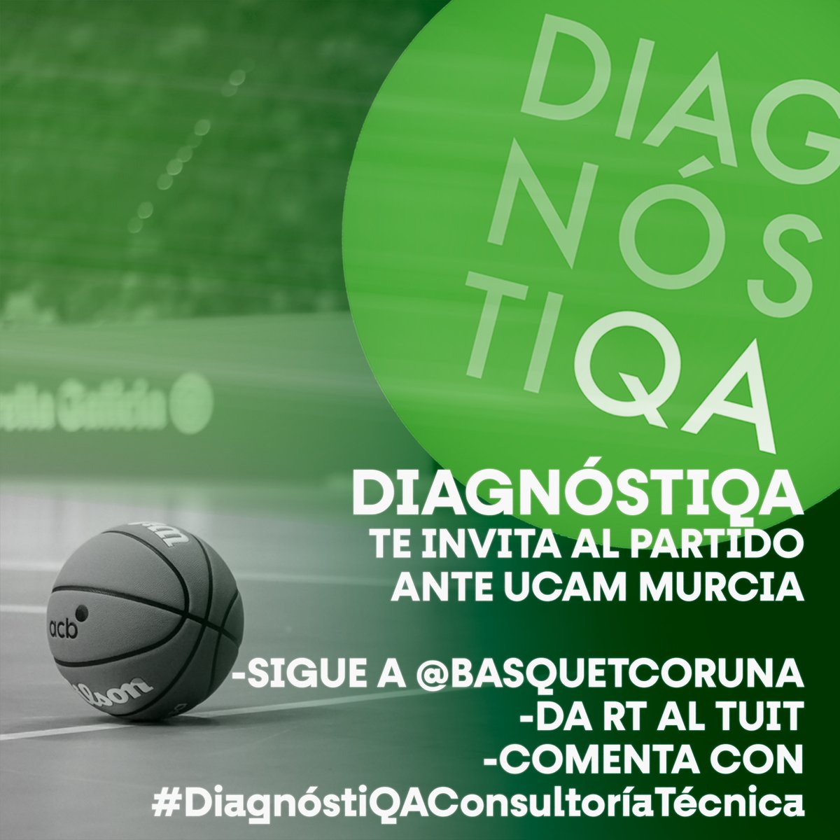 ✨ SORTEO ✨

Gracias a #Diagnostiqa puedes asistir al partido vs <a href="/UCAMMurcia/">UCAM Murcia</a> 🤪

Sigue los pasos indicados en la foto y entrarás en el sorteo de una entrada doble para ti y quien tú quieras 🥰

Tienes hasta las 10:00H de mañana miércoles para participar 🫵🏼

El ganador será