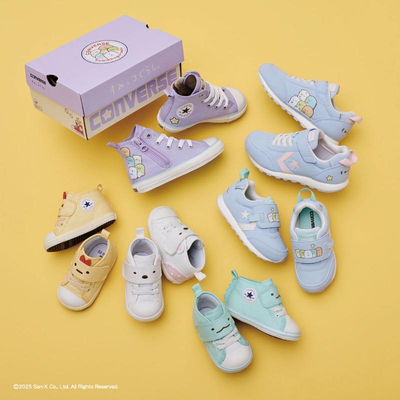 「すみっコぐらしとライフスタイルブランド「CONVERSE(コンバース)」の初のコ」|すみっコぐらし【公式】のイラスト