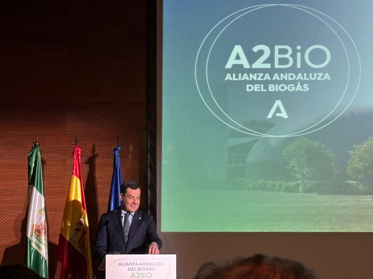 📸El JAV asiste al acto de presentación de la "Alianza Andaluza del Biogás".

El Presidente de la Junta destacó la importancia estratégica para las zonas rurales de Andalucía del Biogás como fuente de energía renovable de economía circular♻️

Trabaja en Agri-Cultura🚀