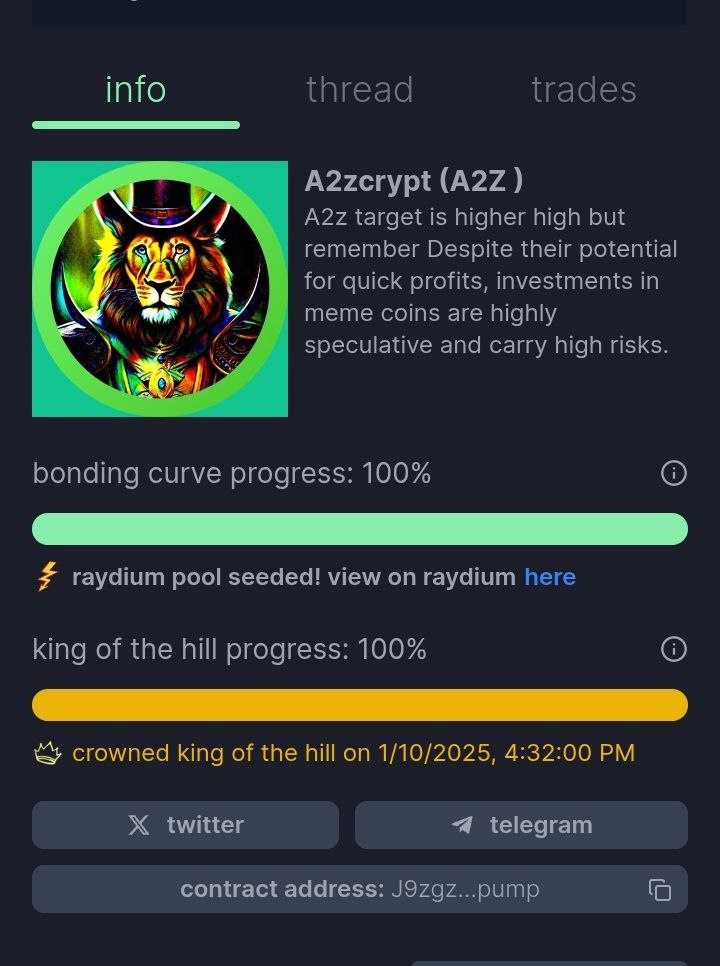 A2zboss's tweet photo. ๐ Giveaway Alert! ๐
In our previous giveaway, we sent $100 worth of tokens to one lucky winner, but this time, we're doubling the fun! We're now giving away $200 worth of #a2zcrypt tokens to 10 lucky persons ! Here's how you can participate:
4 Simple Conditions:
1:Rtt this post ๐
2: Coment your $SOL address with the hashtag #a2z
3:Buy or sell #a2zcrypt at least once - any amount, even just $1.
The developer is here to assist! ๐
Buy #A2z on #Pumpfun or #RAYDIUM
Contract Address: J9zgzc5tezpABgYyg8a5ffwtz96AG7HNK1Dxm3qYpump
4 :target of 100 rtts ๐
That's it! ๐
$sol army, let's make this happen!