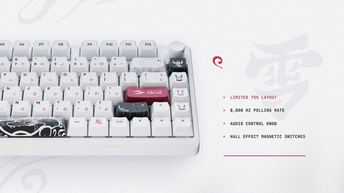 Yuki Aim Oni 2.0 Polar75 Keyboard (英語配列) 龍と共に目を覚ます 