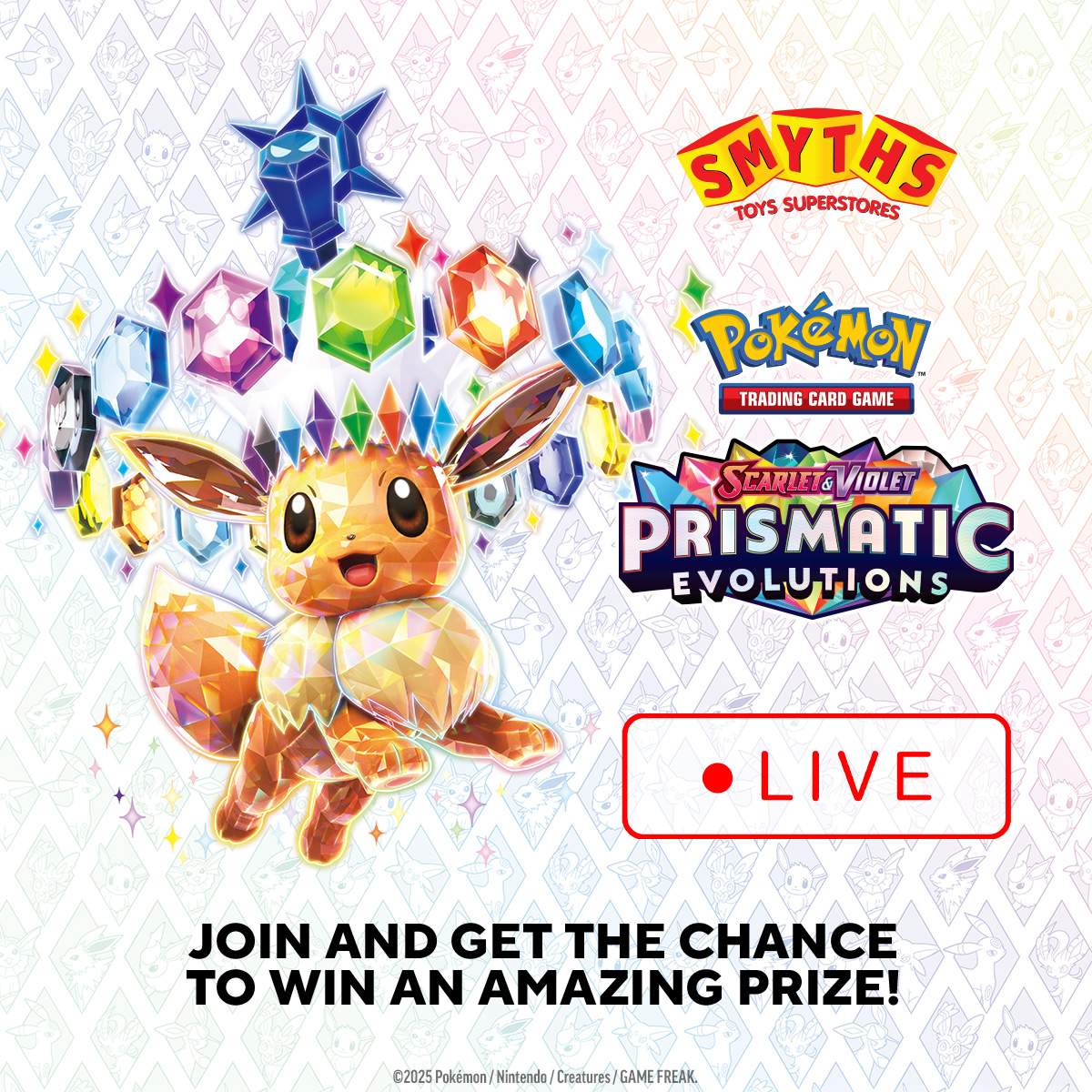 Calling all Trainers we are going LIVE on our Instagram!  Join us  for the Pokmon TCG: Scarlet & Violet Prismatic Evolutions Launch over on  our instagram https://t.co/98Smksh8tV  Friday, 17th