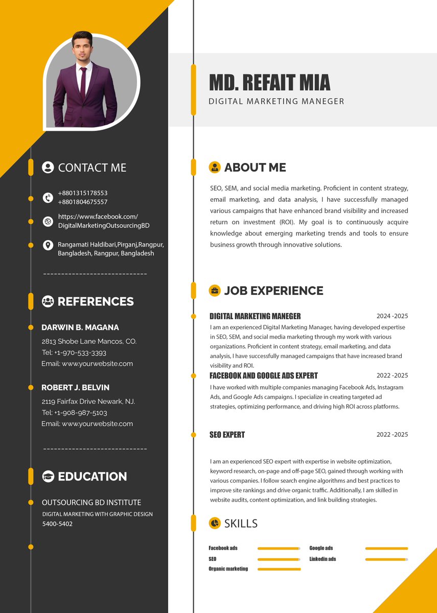 RefaitMia's tweet photo. Meet MD Refayet Mia - Digital Marketer &amp; SEO Expert

MD Refayet Mia is a dynamic digital marketer and SEO expert with a proven track record of driving online growth. With years of experience in creating result-driven marketing strategies, he specializes in:
#refait #seoexpert #DM https://t.co/di28AOkSIp