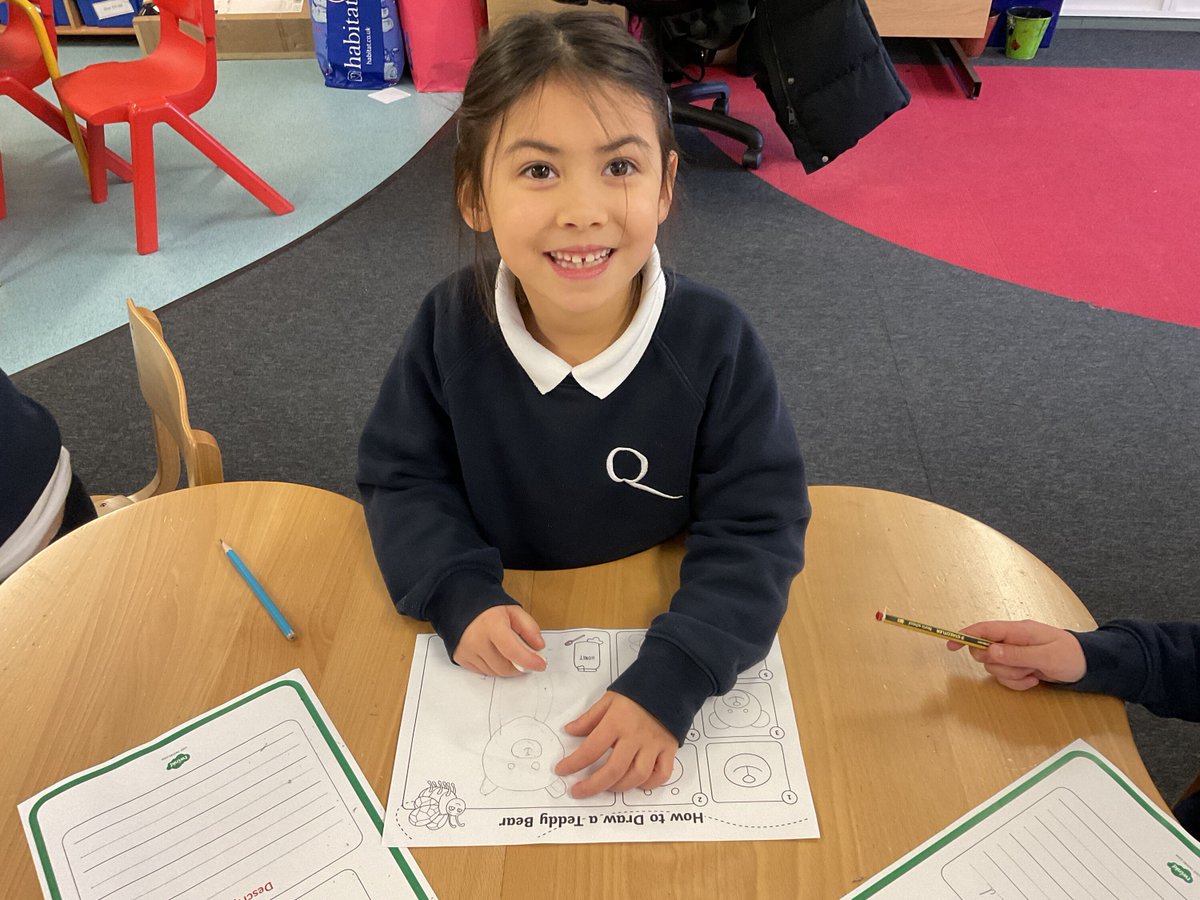 QueensLowerSch's tweet photo. Y1 pupils discovered that the class bear was missing when they returned to school last week! They made missing posters using their best descriptive words, before reading 'The Everywhere Bear' by Julia Donaldson & predicting where he might have gone. #ImaginativeLearning #Queens https://t.co/ywKYOe6Siy
