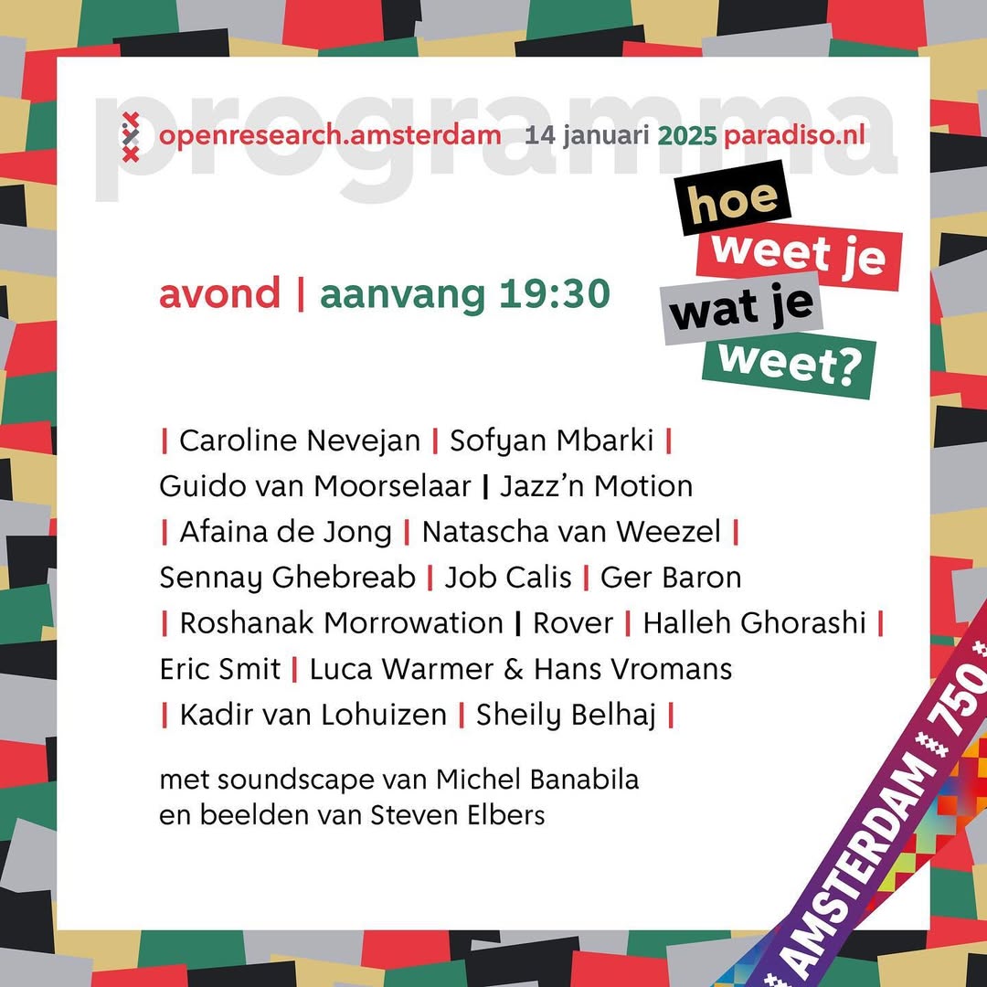 . <a href="/faridtabarki/">Farid Tabarki</a> ziet enorm uit naar vanmiddag 😍 #gespreksleider

‘Hoe weet je wat je weet?’

In een tijdperk waarin sociale media en AI de kennisuitwisseling steeds meer vormgeven, groeit het belang van de vraag: Hoe weet je wat je weet?

paradiso.nl/en/program/hoe…