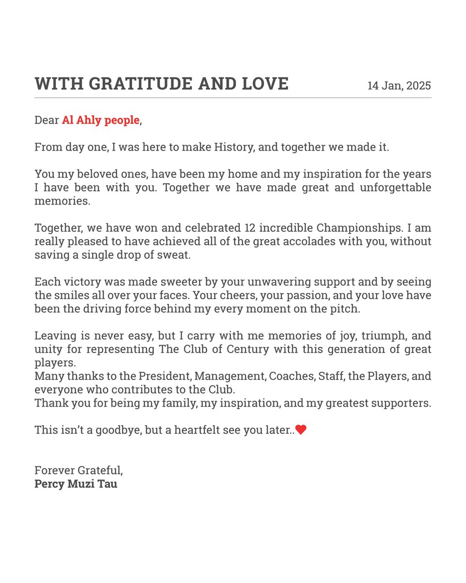 شكرًا أهلي ♥️
شكرًا مصر ♥️