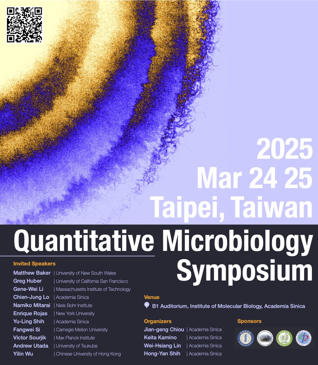 Join us in Taipei this March for the Quantitative Microbiology Symposium! 

Featuring 15 invited talks by leading researchers (see list below) and poster sessions. Register now to participate—with or without a poster: sites.google.com/view/qmicrob20…
