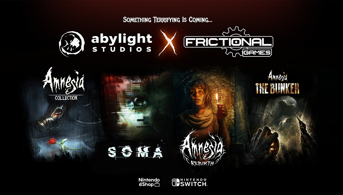We can proudly announce our agreement with Frictional games to bring horror masterpieces to #NintendoSwitch

- SOMA
- Amnesia The Bunker
- Amnesia Rebirth
- Amnesia Collection

Will be released both digital and physical in this new platform.

Join our newsletter, and get more