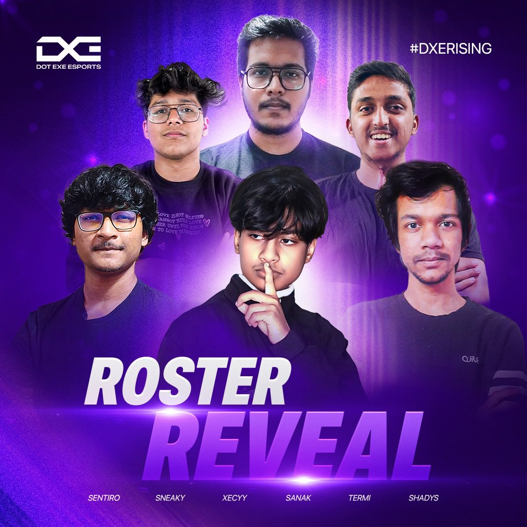 🔥 ROSTER REVEAL 🔥

We’re kicking off this year with an unstoppable valorant lineup ready to dominate the esports scene! 🎮⚡
Introducing the warriors leading our charge:

🔹 SENTIRO
🔹 SNEAKY
🔹 XECYY
🔹 SANAK
🔹 TERMI
🔹 SHADYS

The grind never stops, and neither do we! 💪💥