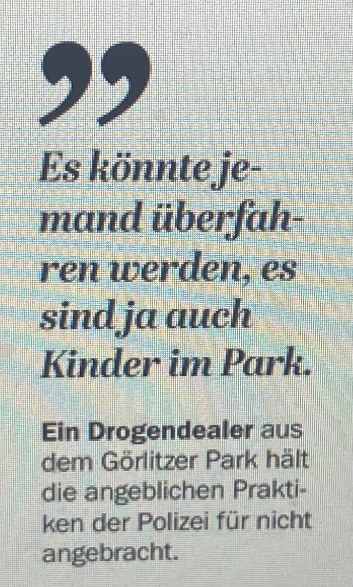 Ich bin gerührt. Endlich mal ein verantwortungsbewusster Drogendealer👍🏼. Die Polizei dagegen…😳
#Tagesspiegel von heute - ohne Worte