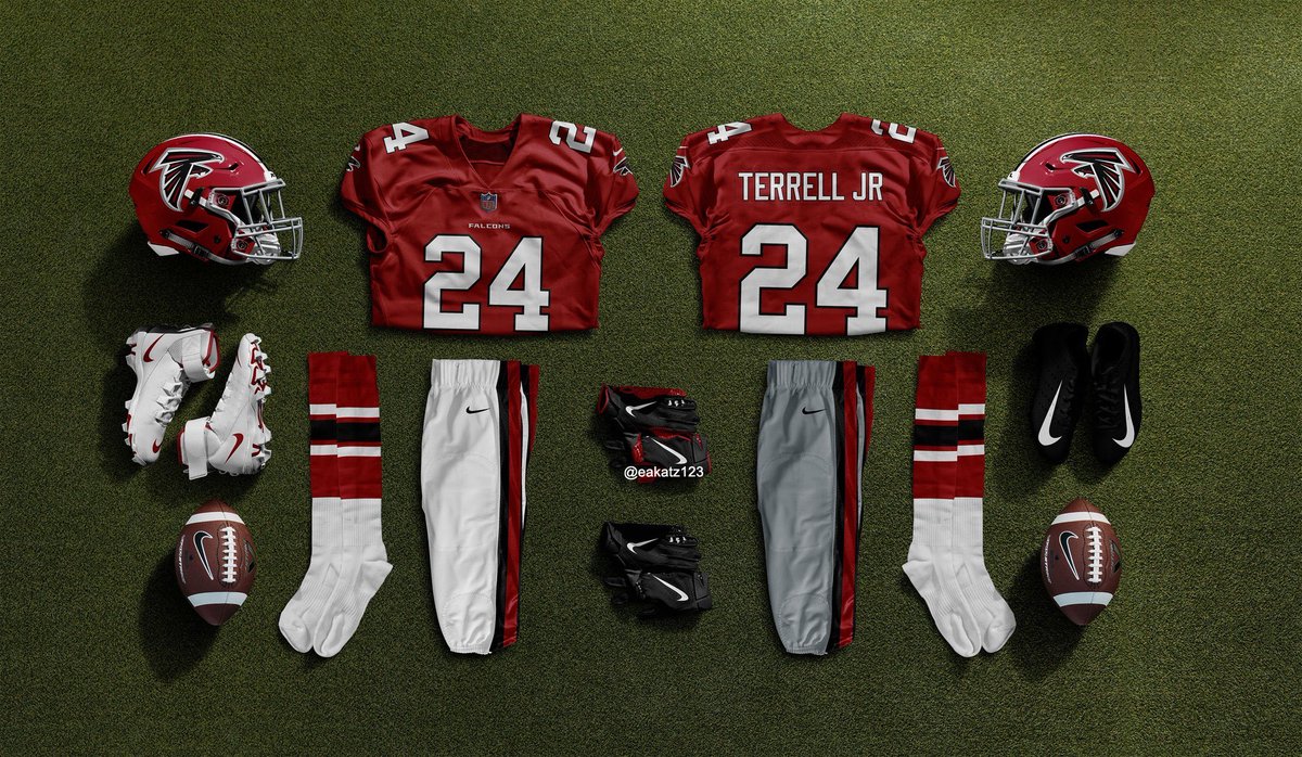 ATLFalconsUK's tweet image. With whispers that the Falcons are due for a jersey switch up over the off-season.

Would you like to see these? 👀🔴⚫️