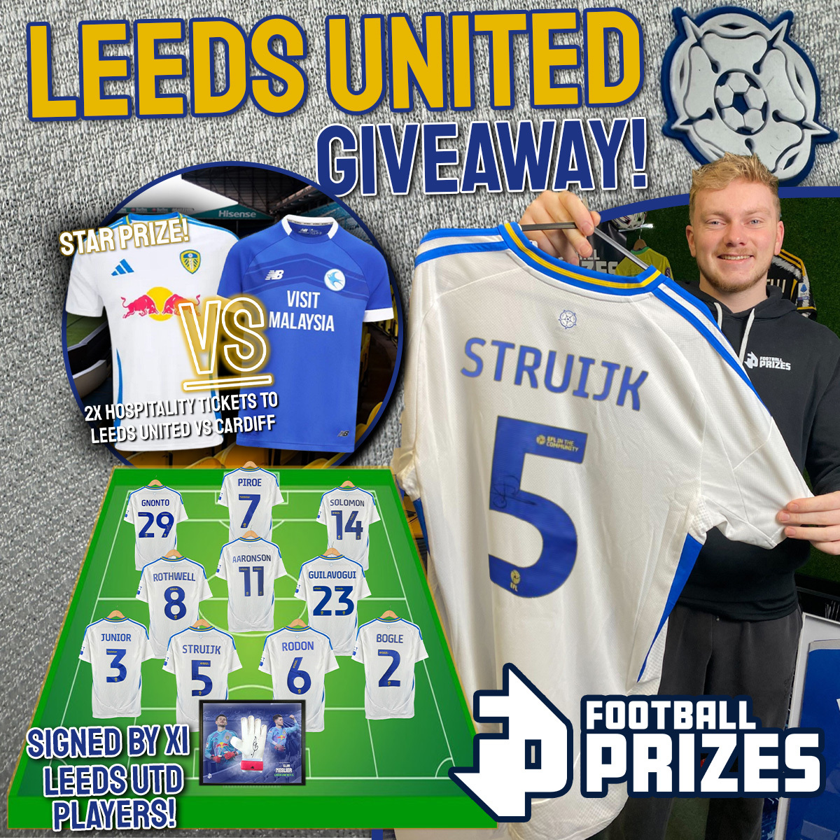 Football Prizes (@football_prizes) on Twitter photo π¨ GIVEAWAY π¨
Win a ticket for you and your friend into our Leeds United Competition!
With the chance to win 2x hospitality tickets vs Cardiff!
footballprizes.co.uk/product/leeds-β¦
To enter:
1) Follow: <a href="/football_prizes/">Football Prizes</a>
2) Like this post
3) Retweet
4) Tag a friend (who will also win!) π¨ GIVEAWAY π¨
Win a ticket for you and your friend into our Leeds United Competition!
With the chance to win 2x hospitality tickets vs Cardiff!
footballprizes.co.uk/product/leeds-β¦
To enter:
1) Follow: <a href="/football_prizes/">Football Prizes</a>
2) Like this post
3) Retweet
4) Tag a friend (who will also win!)