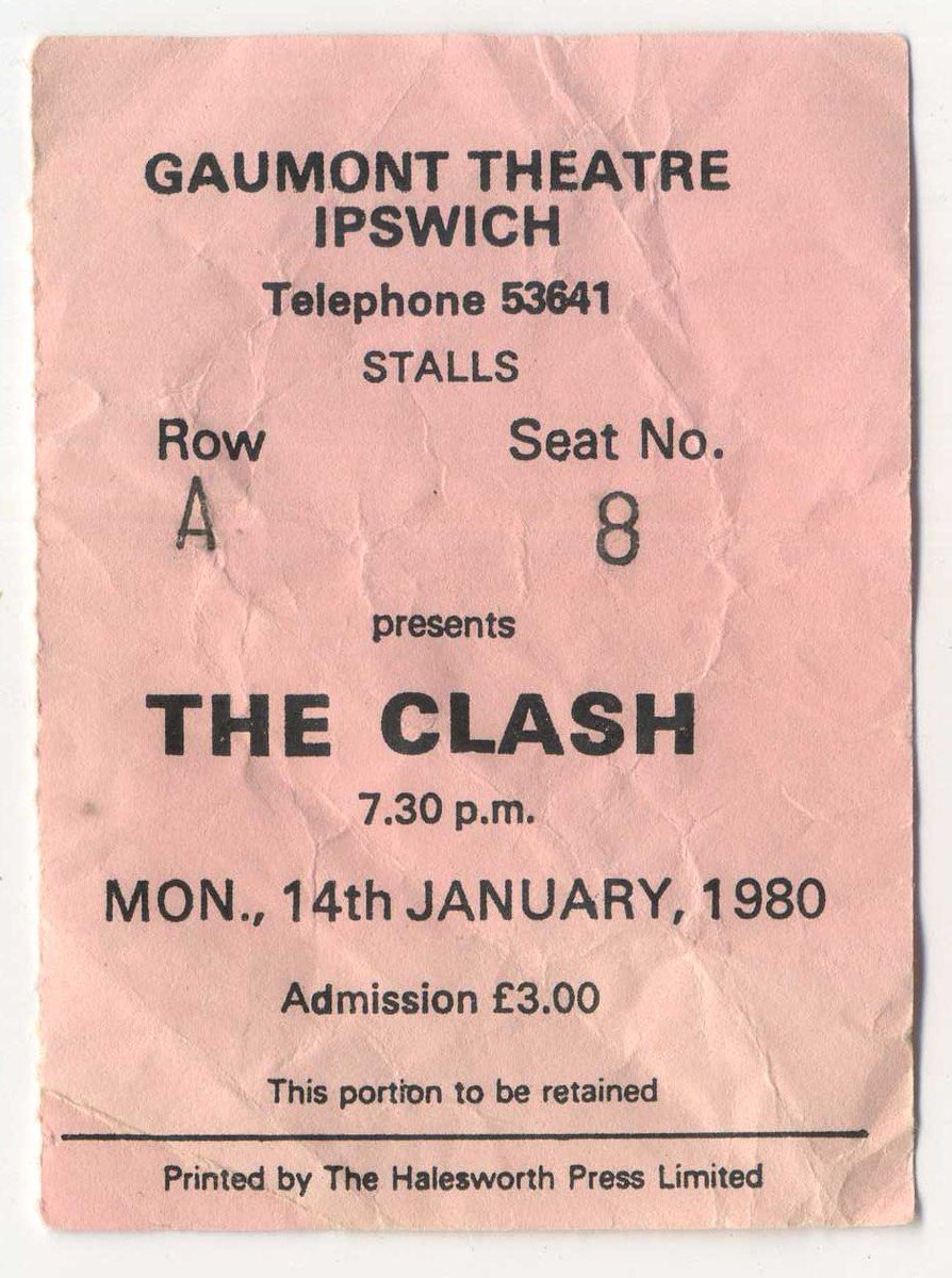 On this day in 1980, The Clash played the Gaumont Theatre, Ipswich. 
Cracking gig - shame about the seating. punkintheeast.co.uk/the-clash-gig-… #theclash