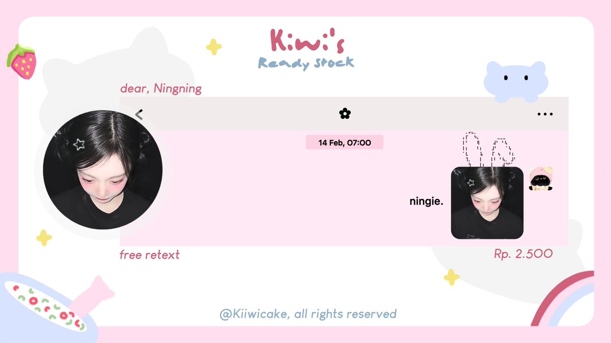 ㅤ
─ 🎠 help retweet/repost? thank you!

𝐇ai! Aku punya 4 layout ready stock Ningning Aespa terbaru yang bisa kamu jemput sekarang nih, yuk jajan 😆💗 #zonauang 
⠀