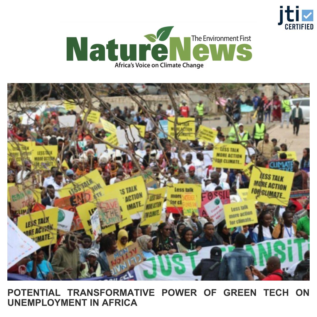 Green technologies are showing promise as a game-changer in the fight against unemployment and environmental degradation as Africa’s youth population continues to increase at an unprecedented rate

Read more
naturenews.africa

#GreenTech