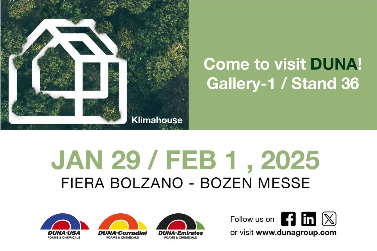 DUNACorradini's tweet photo. Visita Duna-Corradini @Klimahouse  Galleria-1 / Stand 36. Scopri le soluzioni  efficienti e sostenibili nel campo della costruzione e  ristrutturazione. Prenota il tuo incontro in fiera https://t.co/Ql7jSqQSgl
#EfficienzaEnergetica  #EdiliziaSostenibile #Innovazione #DUNAgroup https://t.co/HoxqyKK9dz