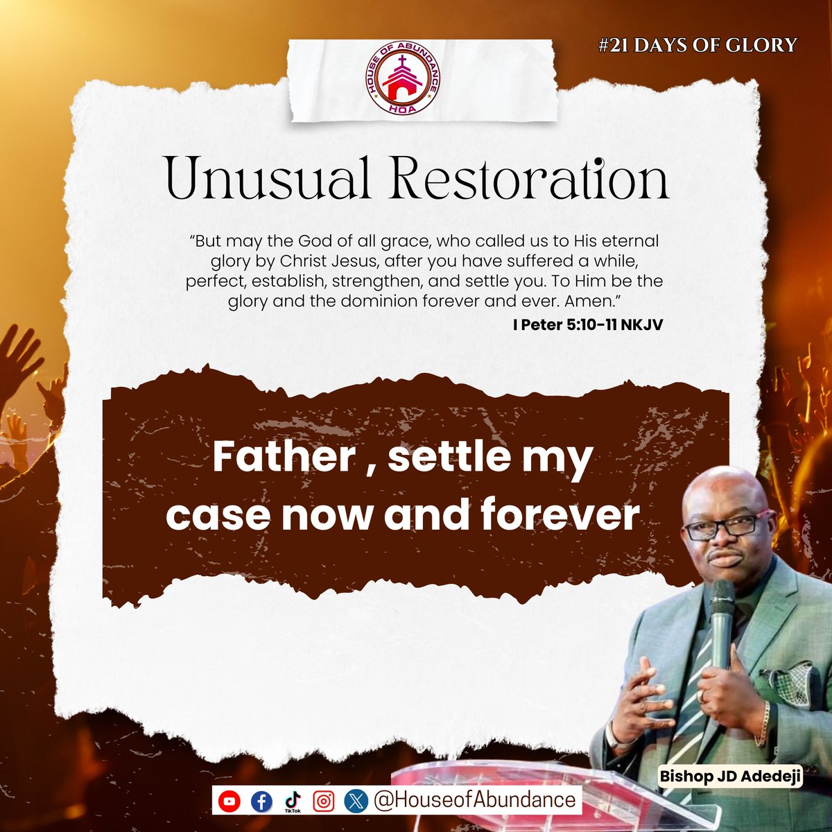 hoaministry's tweet image. #21DaysOfGlory 
#HouseofAbundance
#prayerandfasting 
#prayerguide