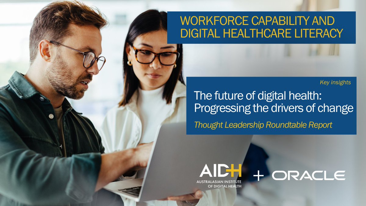 Raising the level of digital health literacy (including AI) is critical to allow Australia to continue to capitalise on transformation already underway. The Future of Digital Health - Progressing the Divers of Change Report bit.ly/Roundtable-Rep…