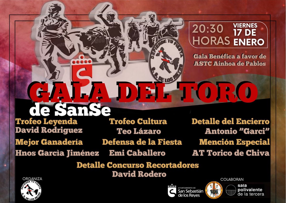 ⚪️⚫️ La Gala del Toro premiará a la ganadería Hermanos García Jiménez, David Rodero o Teo Lázaro

👉 El evento, que se celebra este viernes a las 20:30 horas, tendrá un reconocimiento especial a la Comunidad Valenciana <a href="/Miguel_Coleta/">Miguel Moreno Coleta</a> <a href="/dtfsanse/">Defiende Tu Fiesta</a> 

silosenovengomagazine.es/comunidad-de-m…