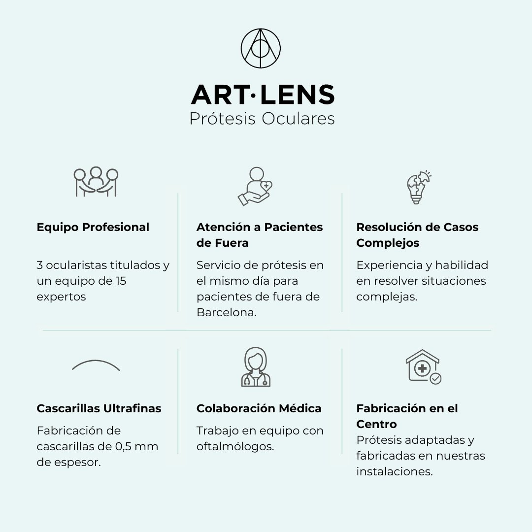 ArtLensBcn's tweet photo. ✨ En Art·Lens transformamos vidas con soluciones personalizadas 👁️✨

🔹 Atención experta
🔹 Prótesis de alta precisión
🔹 Resolución de casos complejos

💙 Visítanos en Barcelona y descubre cómo podemos ayudarte.

#PrótesisOculares #Innovación #SaludVisual https://t.co/TehWPjGeEq