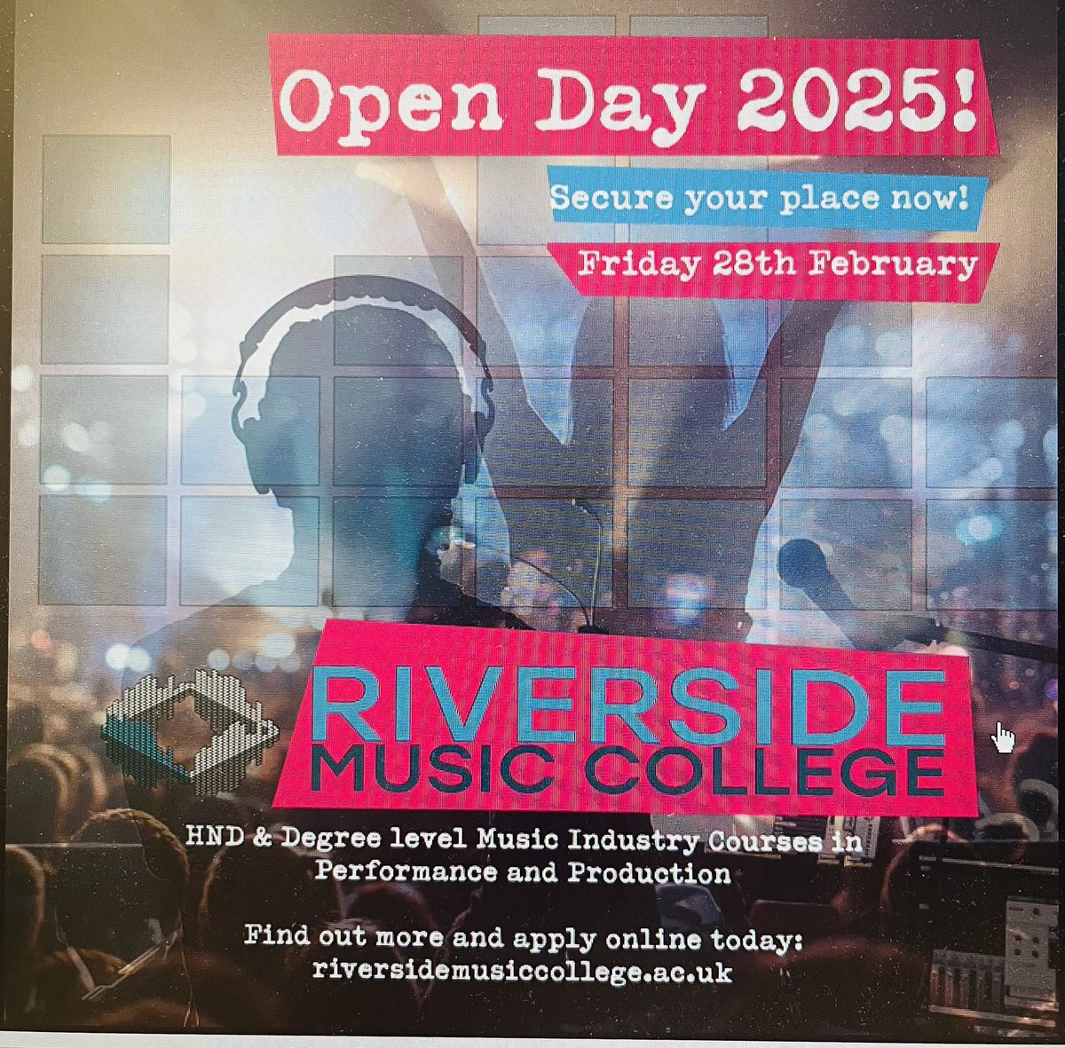 Riverside Music College Open Day -Friday 26th February. Book your place now!