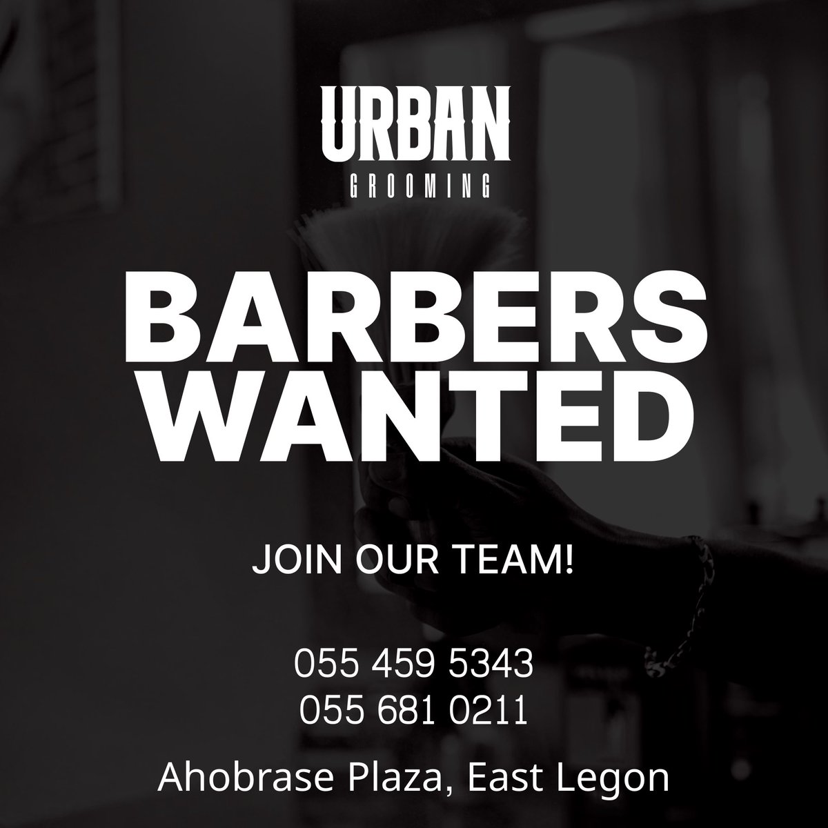 Guys I’m in search of barbers for a barbershop in East Legon with accommodation for the barbers. If you know anyone that’s interested let them call the numbers below or send a DM. RT for reach 🙏🏾