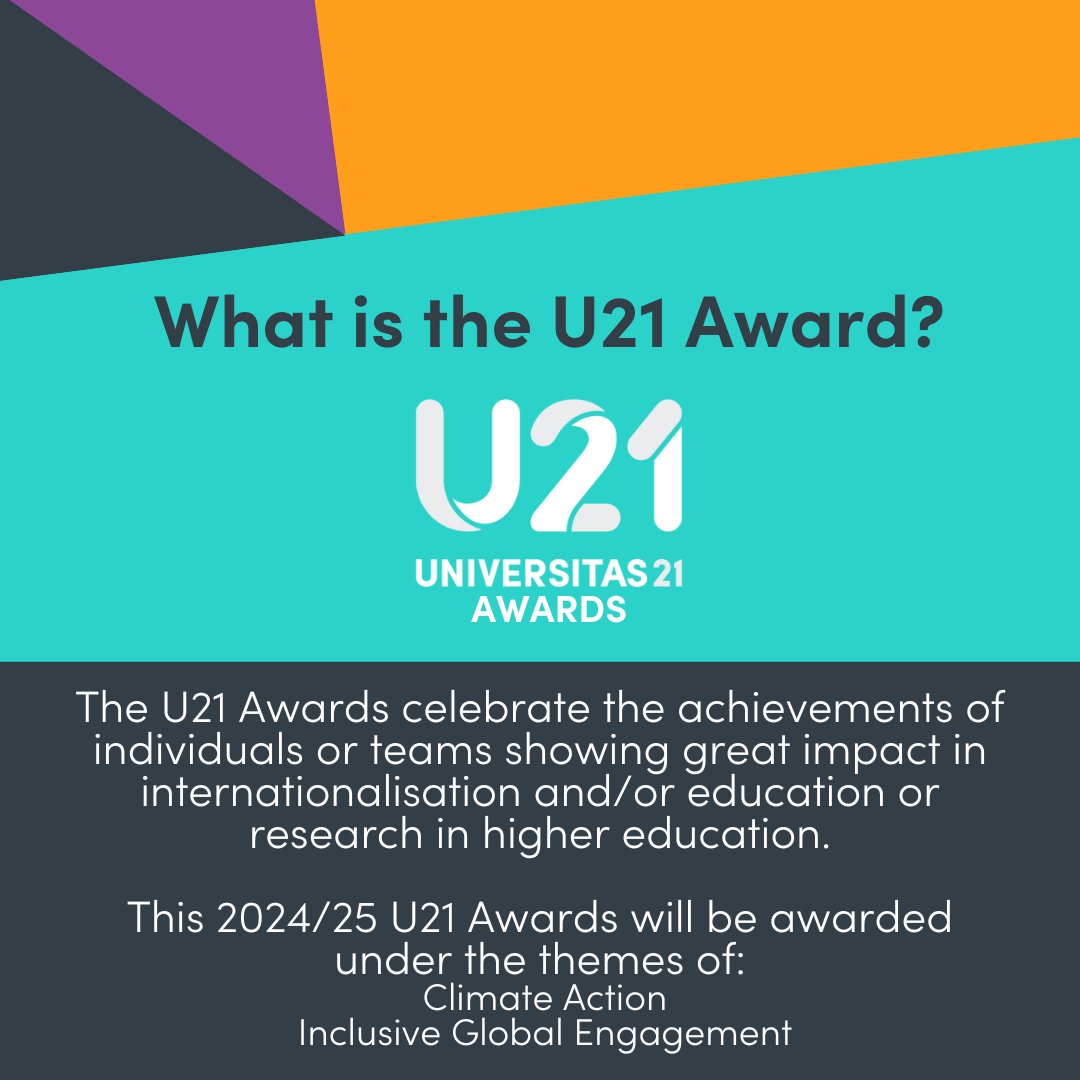 Reminder: last few days to nominate in the U21 Awards and Leader of the Future Awards! Make your vote count today!
👇Check the link below in our comments for details of how to nominate!
#u21news #universitas21 #international