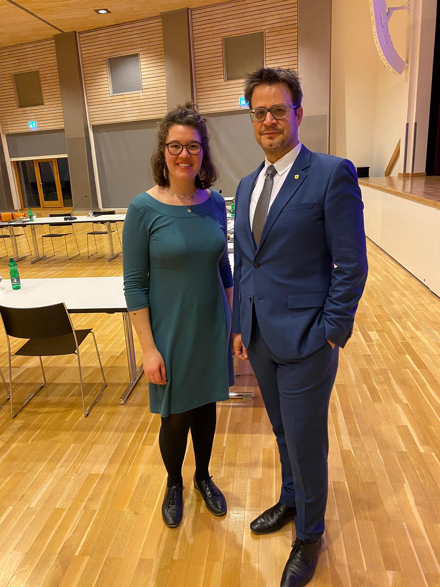 Gemeinderat Domat/Ems: Gemeinderatspräsidentin Luna Weggler (SP) und Gemeinderatsvizepräsident Patrick Bargetzi (Mitte)