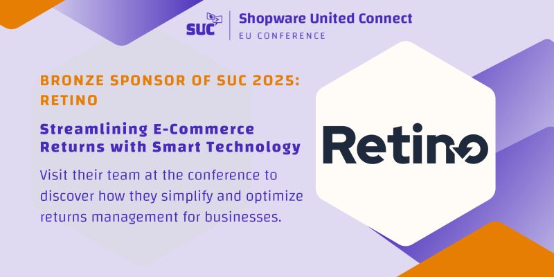 📣 Thrilled to welcome Retino as a BRONZE sponsor of Shopware United Connect 2025! 

🎉Experts in seamless returns management, they help businesses save time, boost efficiency, and elevate customer satisfaction. 🚀

shopwareunited.com/connect-confer…

#shopware #suc2025 #community
