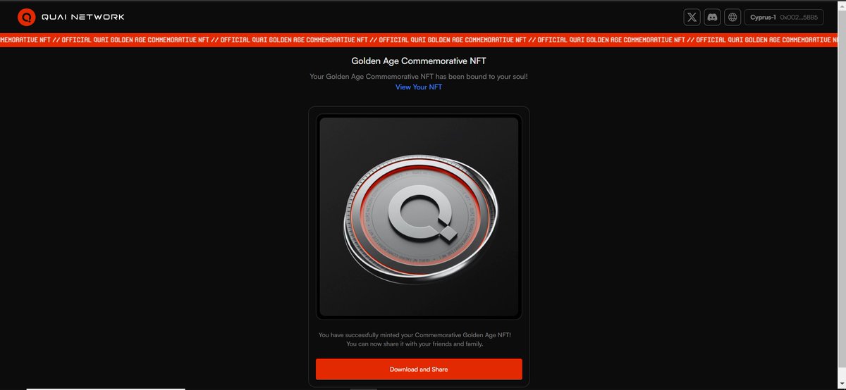 Minted your Golden Age NFT yet? ⏳ Deadline: Jan 15! Don’t miss your chance to be part of #Quai 🚀

Giving away 30 $Quai to 3 lucky winners! 🎉 Comment your address below. Giveaway when 20 comments. Good luck! 🍀
