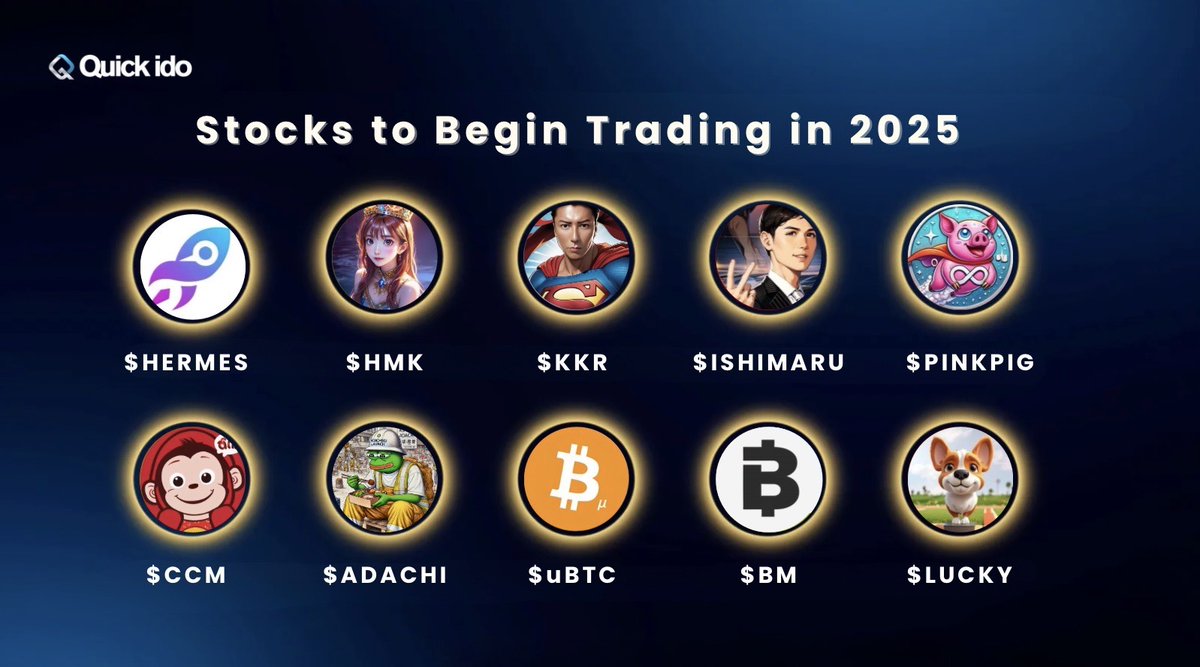 quickido's tweet photo. Here are the tokens scheduled to be listed soon. With the opening of Quick ido, trading for these tokens will begin. Thank you for your support! 

$hermes
$hmk
$kkr
$ISHIMARU
$PINKPIG
$CCM
$ADACHI
$uBTC
$BM
$LUCKY

#quickido #difines #b2e https://t.co/ZzCKP2O6GW
