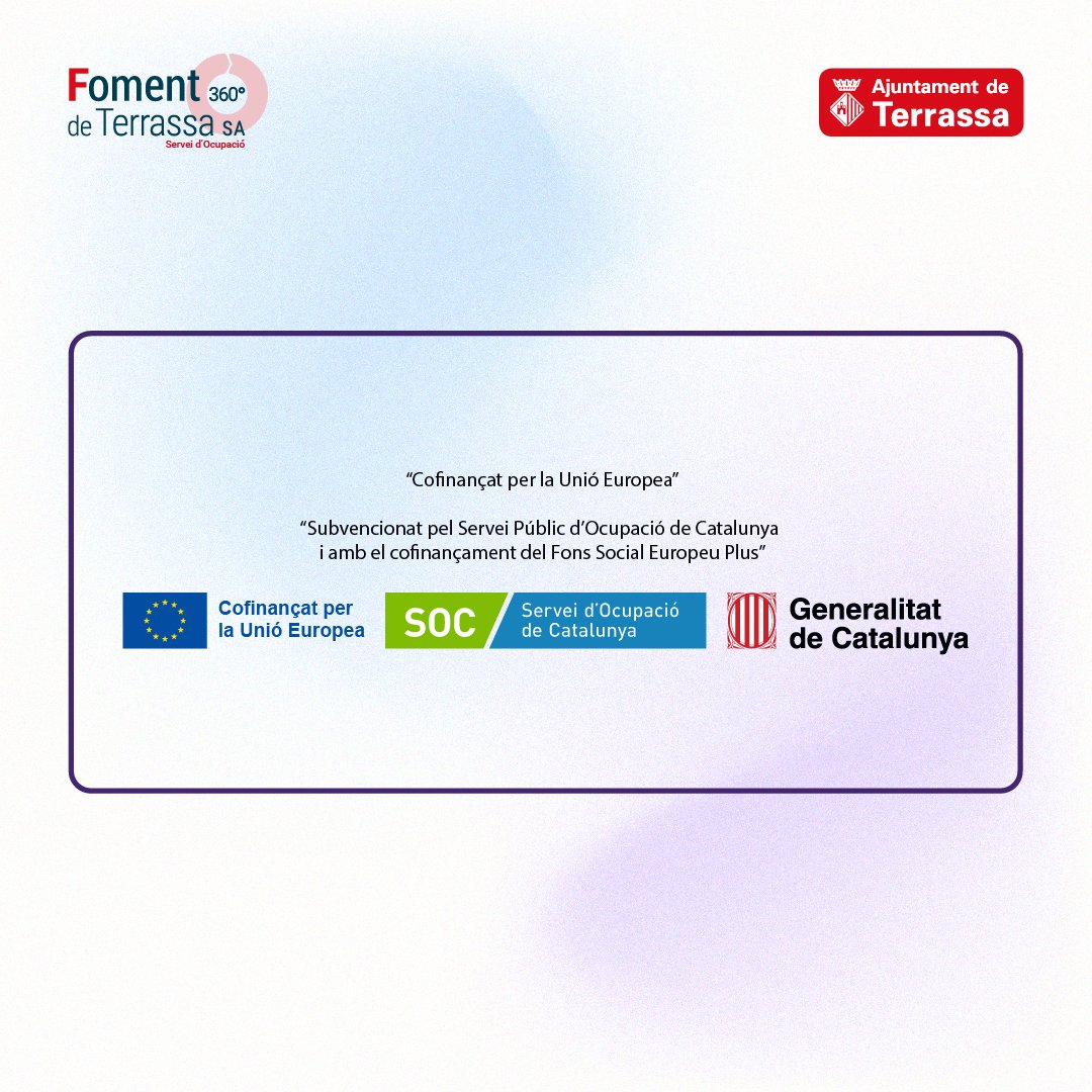 Aprofita i cerca la teva oportunitat #laboral.

Us portem les noves ofertes destacades de la setmana! 💼

Explora les ofertes que publiquem i dona un cop d’ull al web👉🏼 terrassaocupacio.cat/ofertes si no vols perdre’t res!

📲 també pots descarregar la nostra APP Terrassa Ocupació