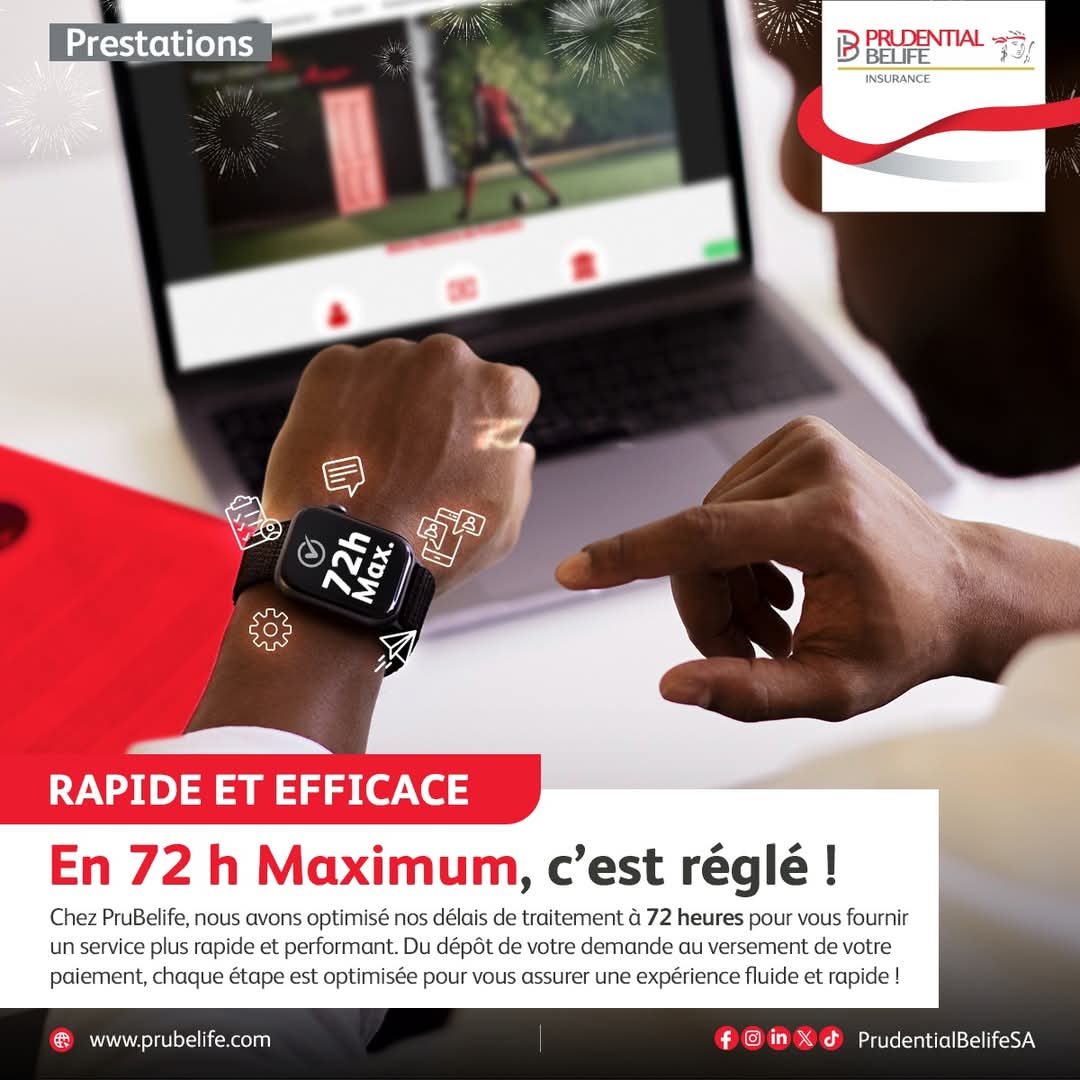 PrudentialB's tweet photo. Nous avons traité toutes vos demandes en moins de 72 heures et nous continuons de répondre à toutes vos demandes rapidement. Du lundi au vendredi, de 7h à 19h, notre équipe est là pour vous !
📞Appelez-nous au 2720236300.
 
#Prubelife #ServiceRapide #OnGère #Assurance https://t.co/M0eNcXgfKY