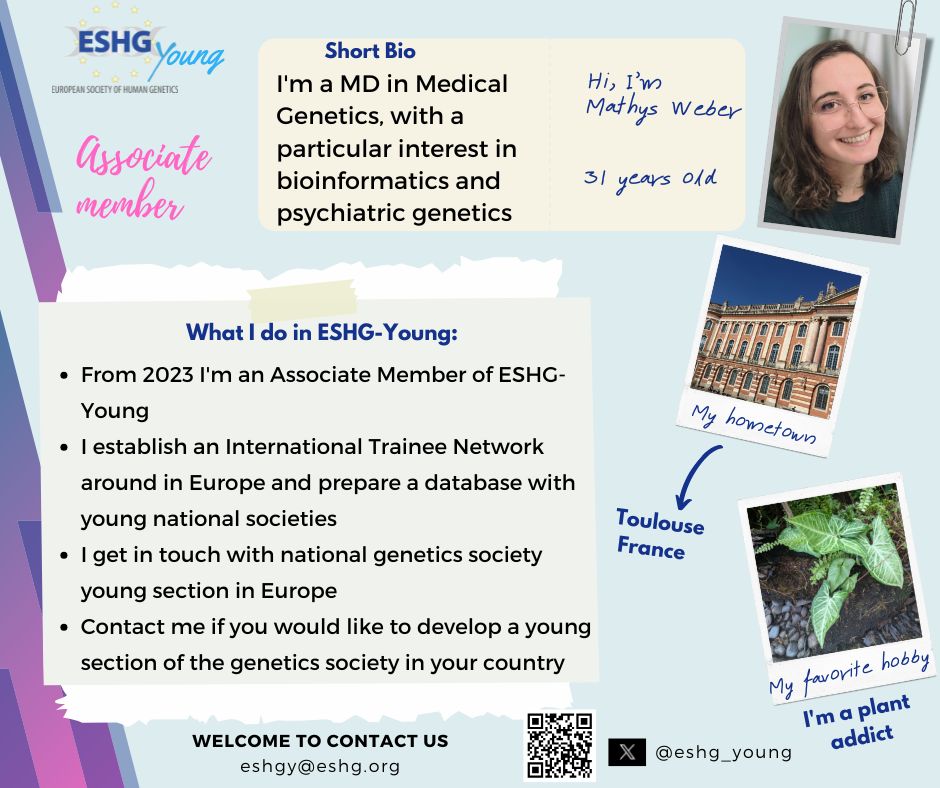eshg_young's tweet photo. At the beginning of the year we warmly welcome Mathys Weber and
@NelsonM12_22
Mathys will work on international relations 🌎and Nelson will contribute to the Social Media #Young #geneticists committees💻 #genetics #geneticists
@eshgsociety
@eshg_young https://t.co/vWZtcHDQcO