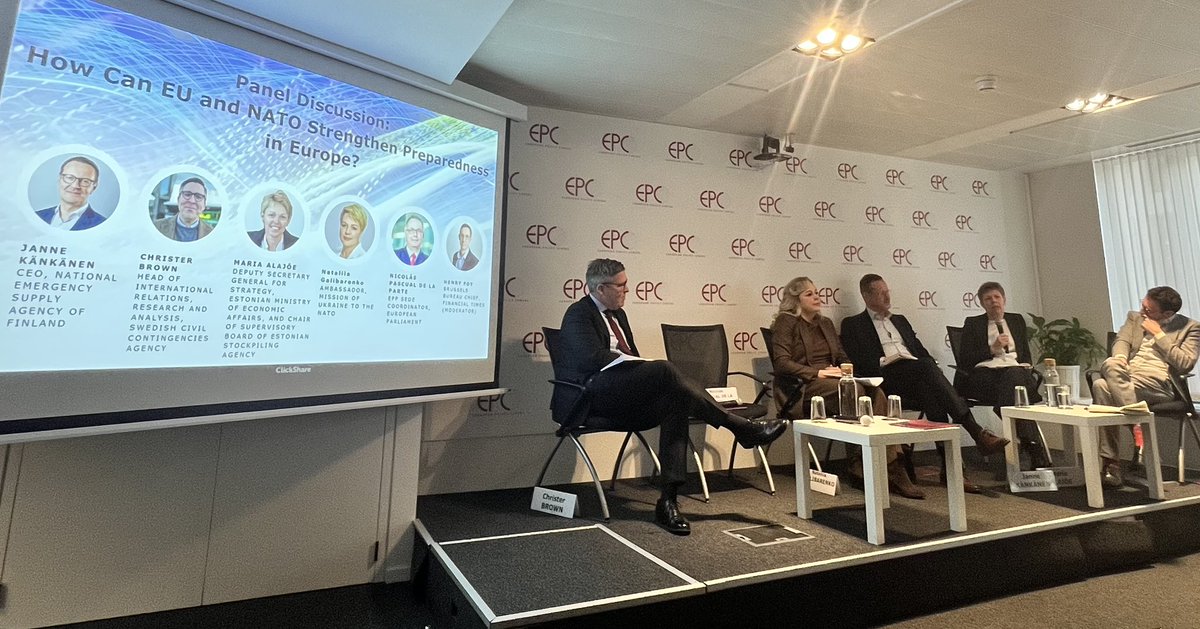 Brussels Bureau Chief of <a href="/FT/">Financial Times</a> <a href="/HenryJFoy/">Henry Foy</a> moderating a panel discussion on How can EU and NATO strenghten preparedness in Europe. #EUNATO2025