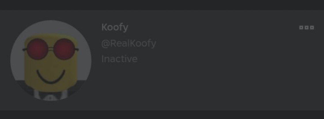 RealSchlep's tweet photo. Koofy has been FINALLY terminated off of Roblox 4 months after being revealed he is Kelogish.

It’s highly likely this was a self termination https://t.co/2ZK07Zgv5L