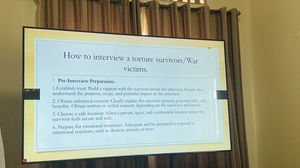 DNforHR's tweet photo. Interviewing #torture survivors and #victims of war is a delicate and challenging process that requires sensitivity, professionalism, and adherence to ethical guidelines. 

The #DNHR team’s experience in this field is valuable for ensuring that survivors feel safe and their stories are respected

(#VictimsRights, #VoicesForJustice) to amplify survivors’ voices globally.
