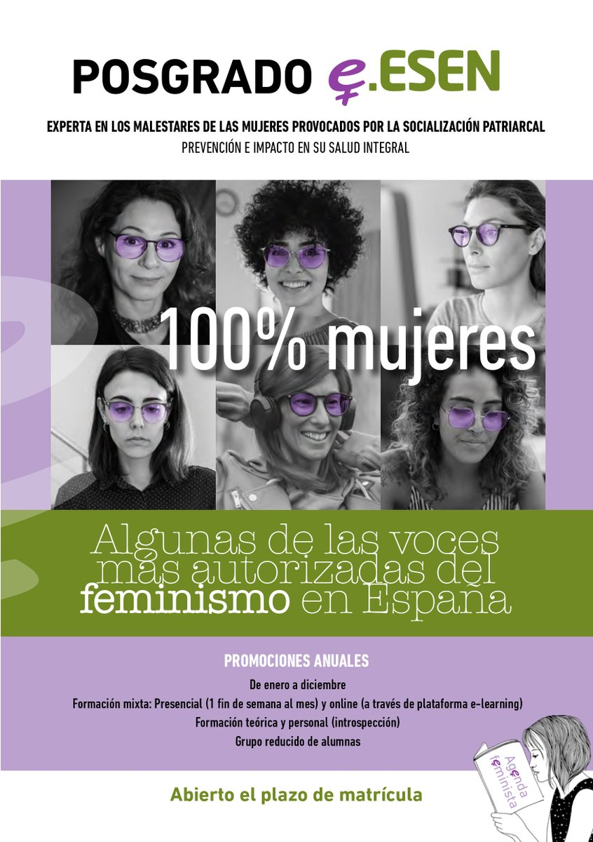 Feminicidio·net (@feminicidio) on Twitter photo #Recomendamos🙋♀️#formación 100% feminista: el Posgrado de la #escuelafeministaESEN de <a href="/saludymujeres/">MujeresParaLaSalud</a> te dará las claves para afrontar las carencias que provoca en las mujeres y niñas la socialización patriarcal.
👉Toda la info en su web: escuelaesen.org/posgrado-en-ma… #Recomendamos🙋♀️#formación 100% feminista: el Posgrado de la #escuelafeministaESEN de <a href="/saludymujeres/">MujeresParaLaSalud</a> te dará las claves para afrontar las carencias que provoca en las mujeres y niñas la socialización patriarcal.
👉Toda la info en su web: escuelaesen.org/posgrado-en-ma…