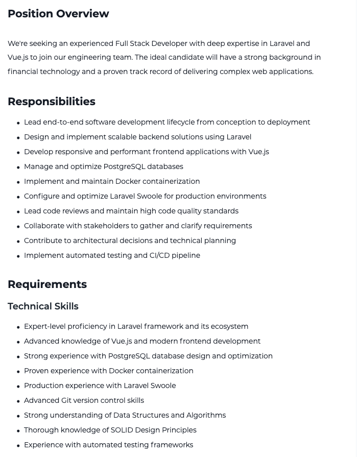_lennoxomondi's tweet image. Haiya, here's the first role. Full Stack Developer (Laravel/Vue.js)
I encourage you guys to apply even if your rates are above my budget