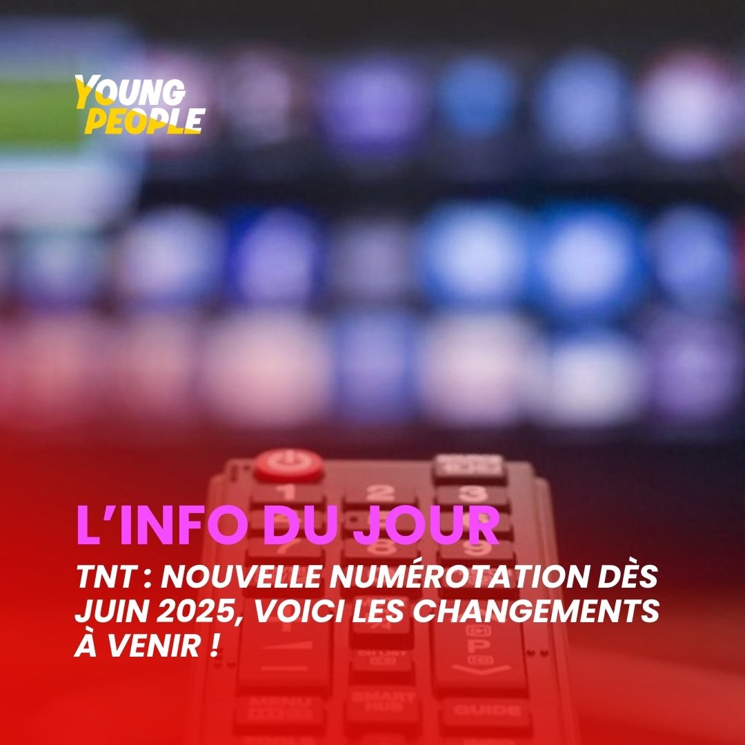 youngpeople_off's tweet image. 𝐓𝐍𝐓 : 𝐧𝐨𝐮𝐯𝐞𝐥𝐥𝐞 𝐧𝐮𝐦𝐞́𝐫𝐨𝐭𝐚𝐭𝐢𝐨𝐧 ! 📺

Dès le 6 juin 2025 : France 4 au canal 4, #LCP/Public Sénat au 8, #Gulli au 12. Les chaînes d'info (#BFMTV, #CNews, #LCI, #Franceinfo) seront regroupées de 13 à 16. Nouvelles chaînes : #CMITV et #OuestFranceTV au 18 et 19