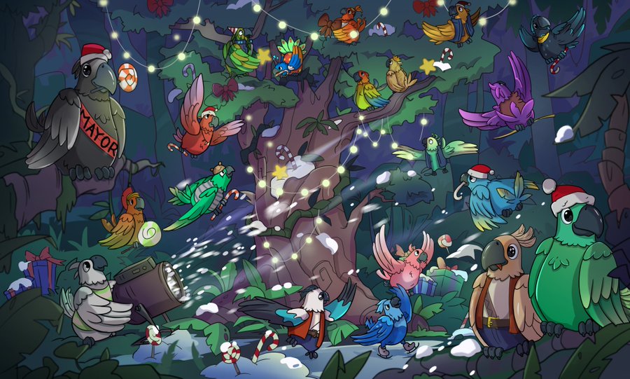 _FlockYeah's tweet photo. Happy Flocking Holidays! 🦜📷🎅 https://t.co/e8ajy79zLc