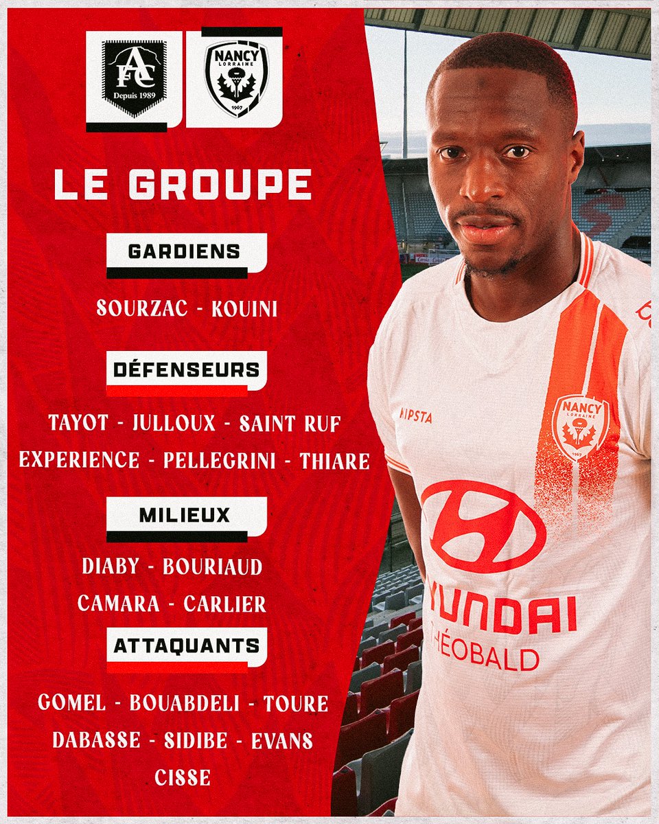LE GROUPE #AFCASNL

Découvrez les joueurs retenus par le coach pour le match contre Aubagne !

Choix: Carnot, Gromat, Tacafred
Soins/reprise: Suljic, Giagnorio, Ebonog
Suspendu: Bokangu
Non qualifié: Fdaouch

#ASNL I #Ambition I #Engagement I #NationalFFF